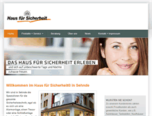 Tablet Screenshot of haus-fuer-sicherheit-wismar.de